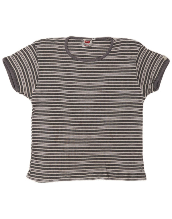 Levi's Camiseta Corta Niña 14-15 Años XL Gris Rayas