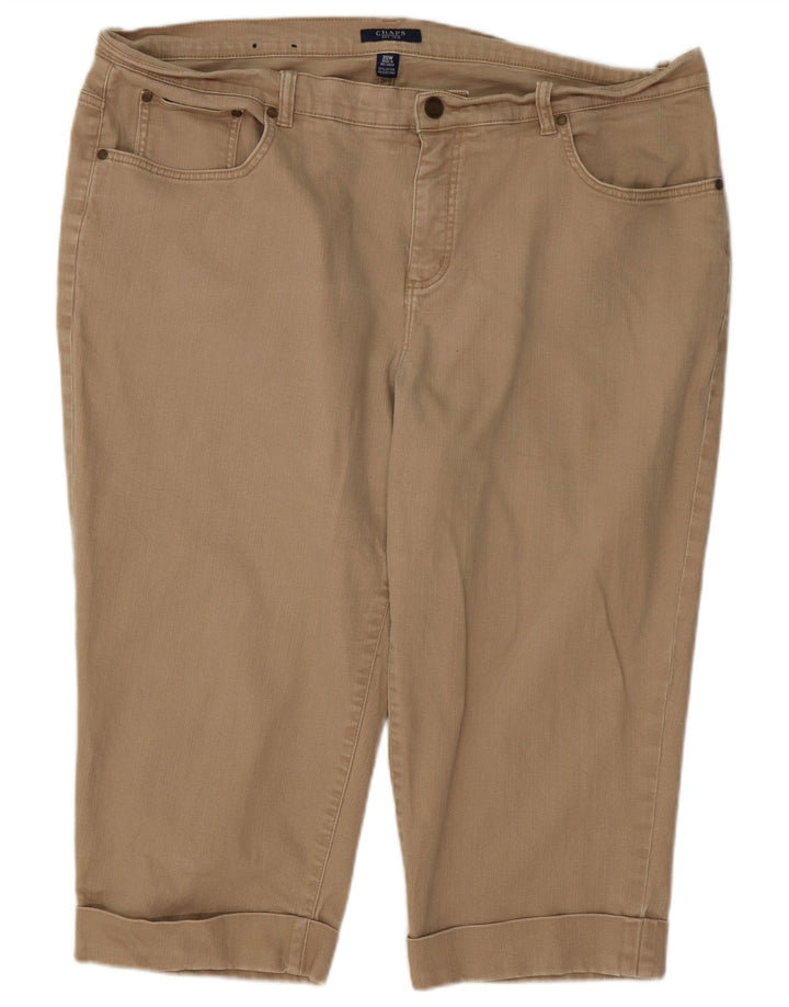 Chaps Bermudas para mujer US 20 3XL W40 Algodón beige