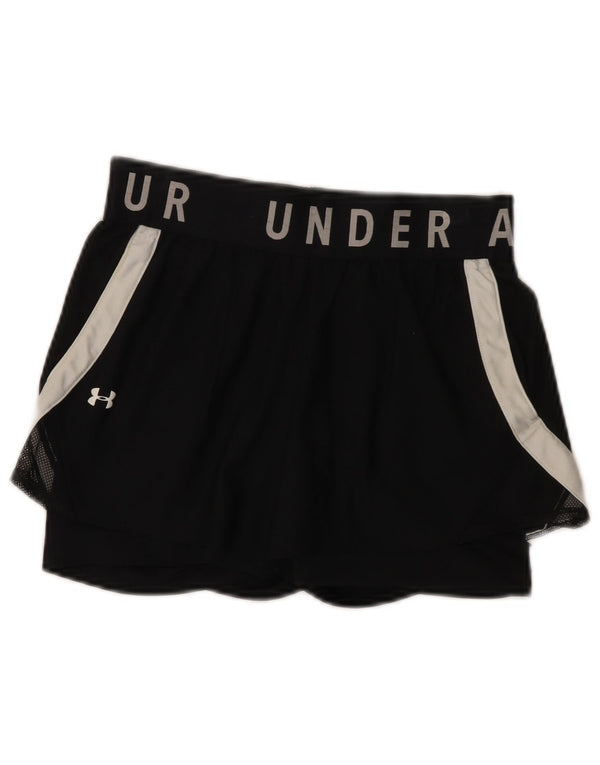 Under Armour Pantalones cortos deportivos Heat Gear para mujer UK 8 Small Black Colourblock