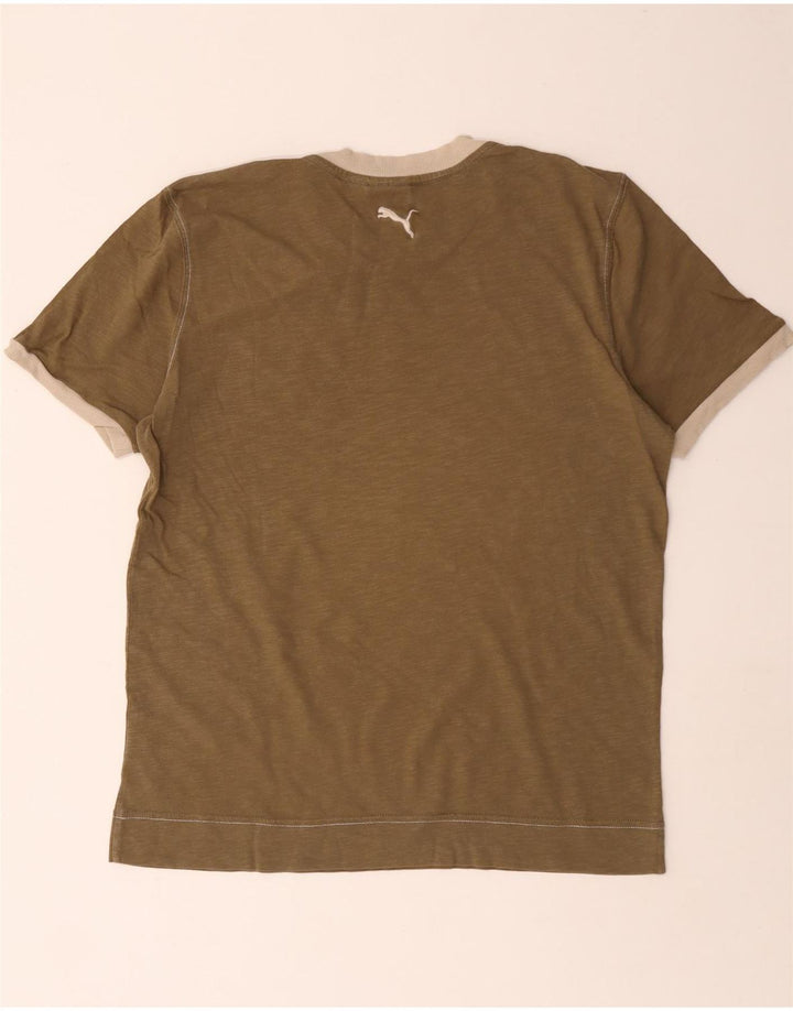 Camiseta Puma Hombre Graphic Top Algodón Marrón Medio