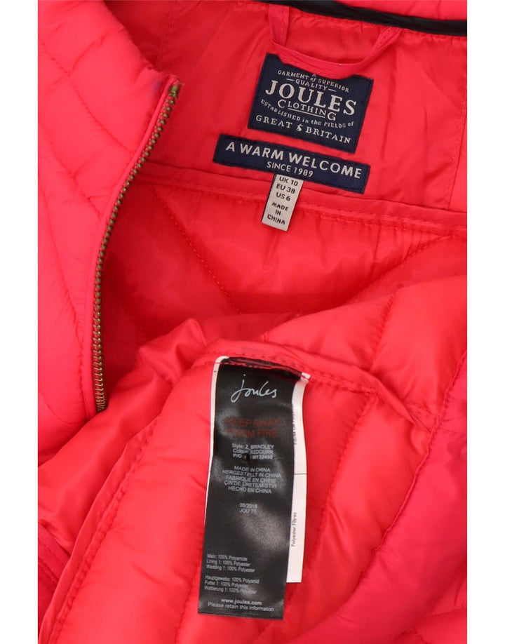 Chaleco acolchado para mujer Joules UK 10 Small Pink Polyamide