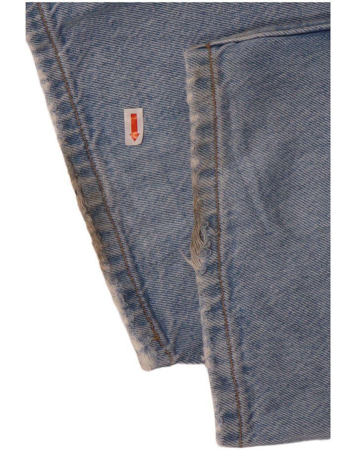 Zara Jeans rectos desgastados para mujer EU 38 Small W28 L34 Azul