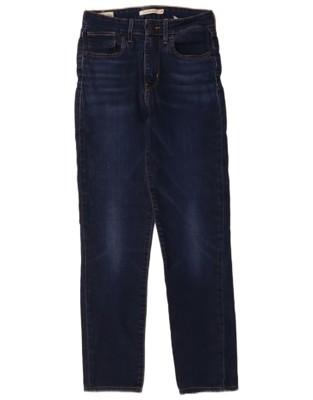 LEVI'S Jeans ajustados de talle alto 721 para mujer W28 L28 Algodón azul marino