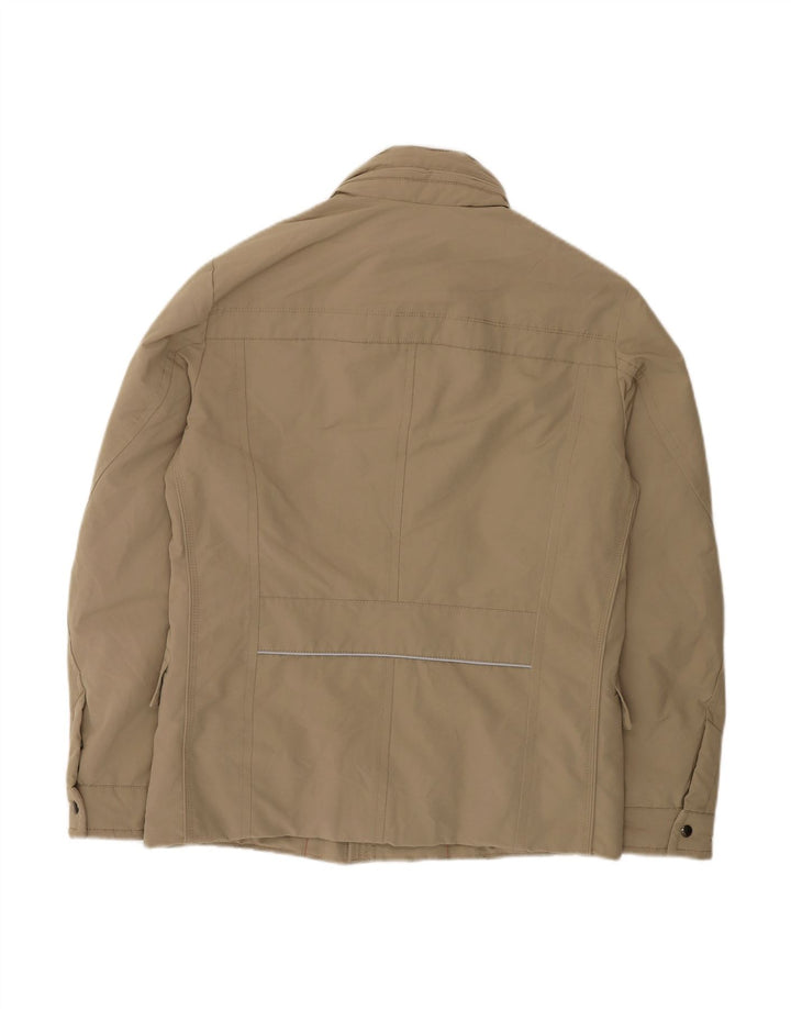 PEUTEREY Mens Hooded Padded Jacket UK 38 Medium Beige Polyester