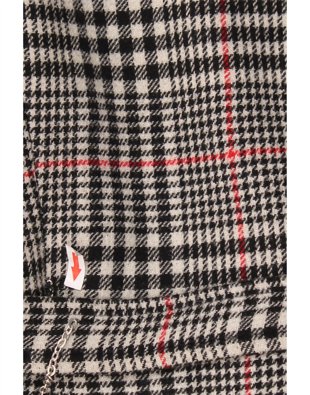 Vintage mujer doble pecho gabardina IT 46 gran cheque gris