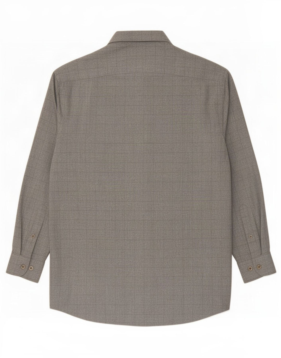 Camisa Alta Hombre Massimo Dutti Talla 42 Viscosa Cuadros Gris Grande