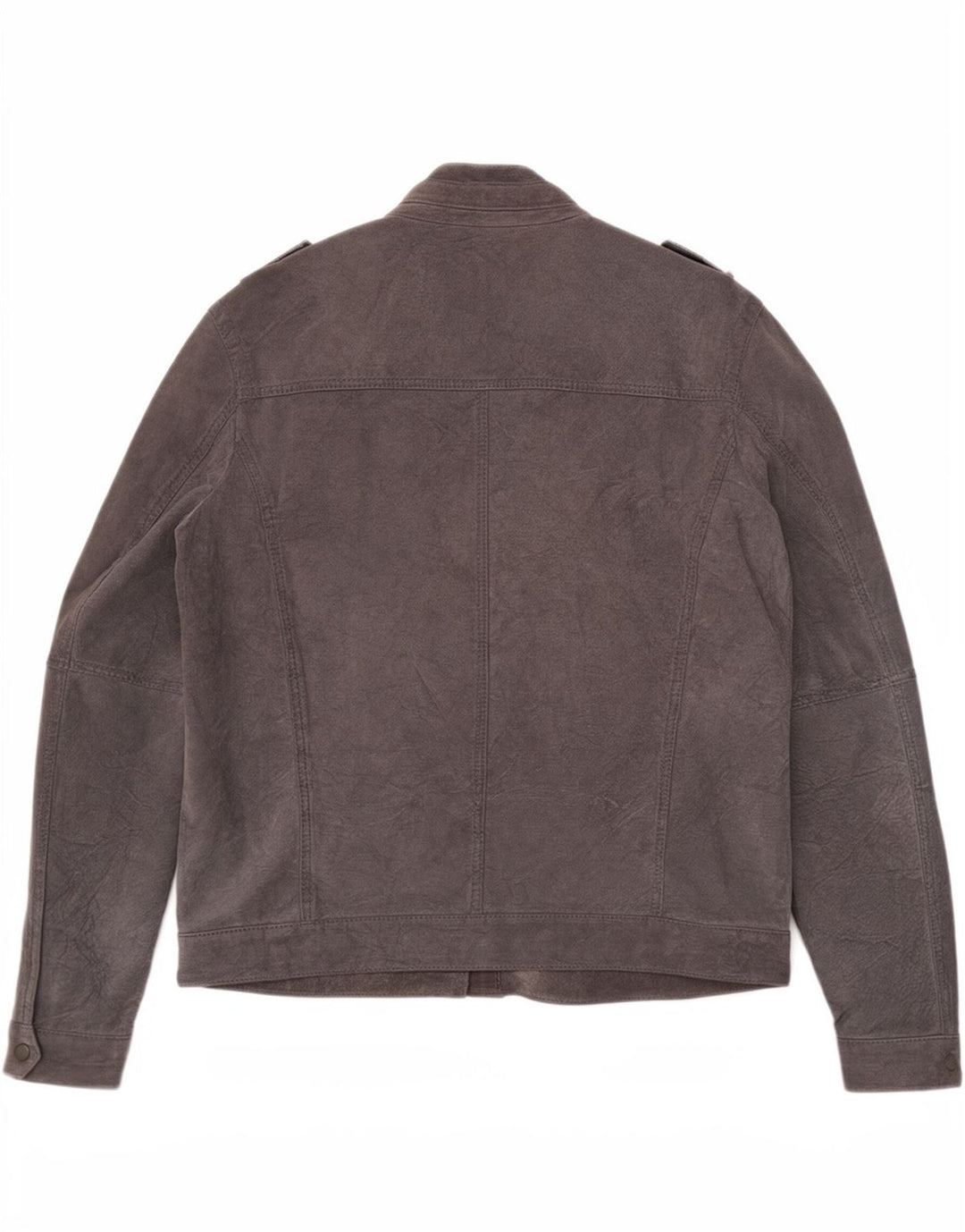 Conbipel Chaqueta de cuero militar para hombre IT 52 Cuero gris grande
