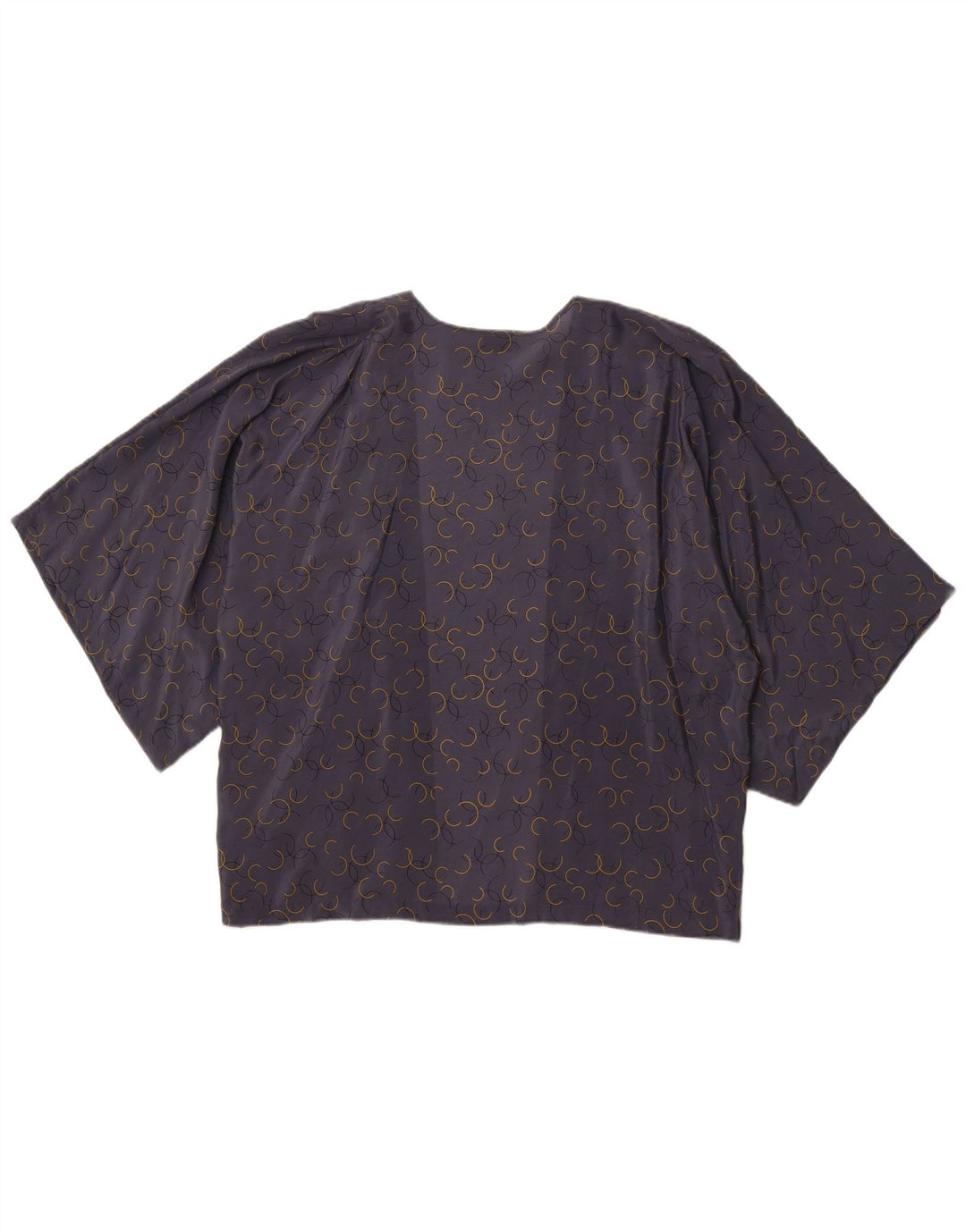 JIGSAW Cárdigan de manga corta para mujer UK 40 XL Seda geométrica gris