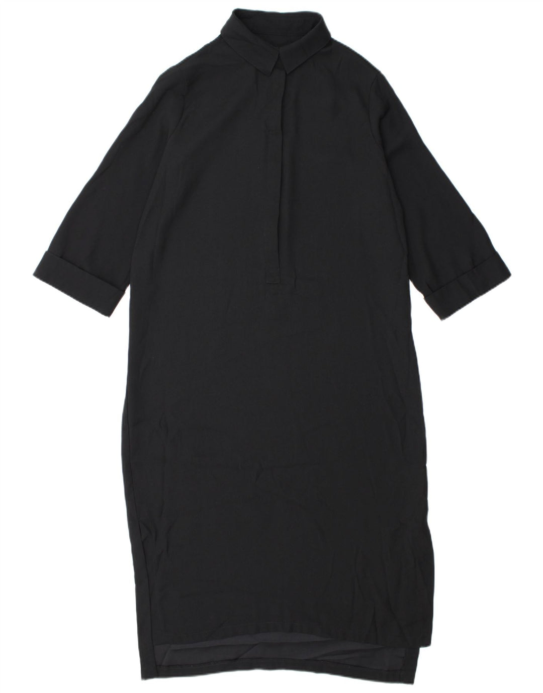 MARKS & SPENCER Vestido camisero regular para mujer UK 42 Mediano Negro