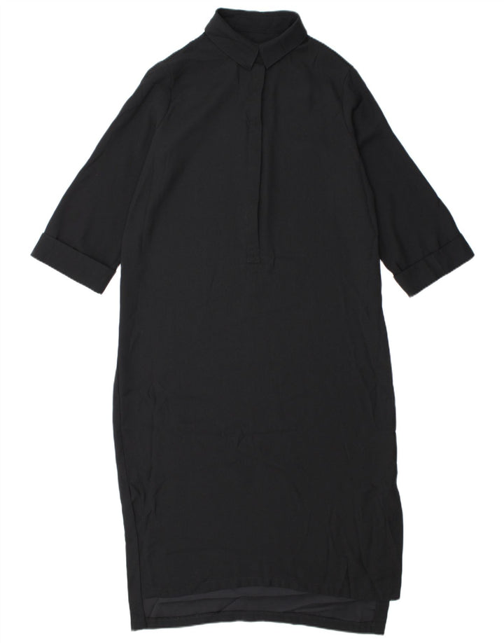 MARKS & SPENCER Vestido camisero regular para mujer UK 42 Mediano Negro