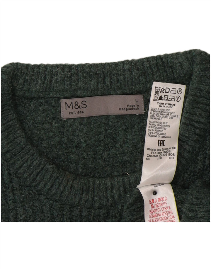 Marks & Spencer Jersey De Cuello Redondo Para Hombre Acrílico Verde Grande