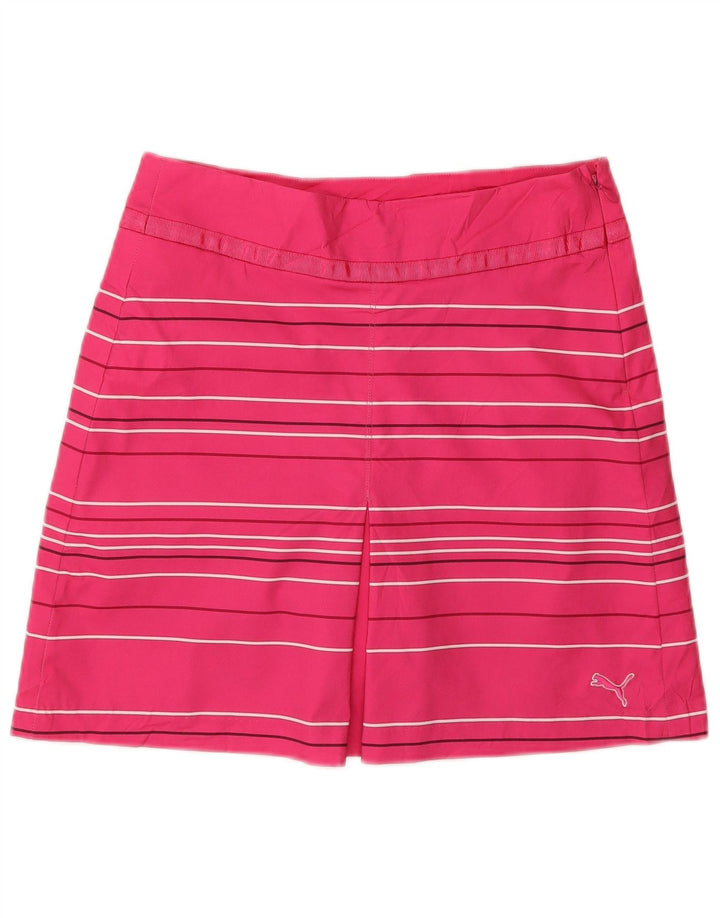 Puma Mujer Skort UK 12 Mediano Rosa Rayas Poliéster Deportes