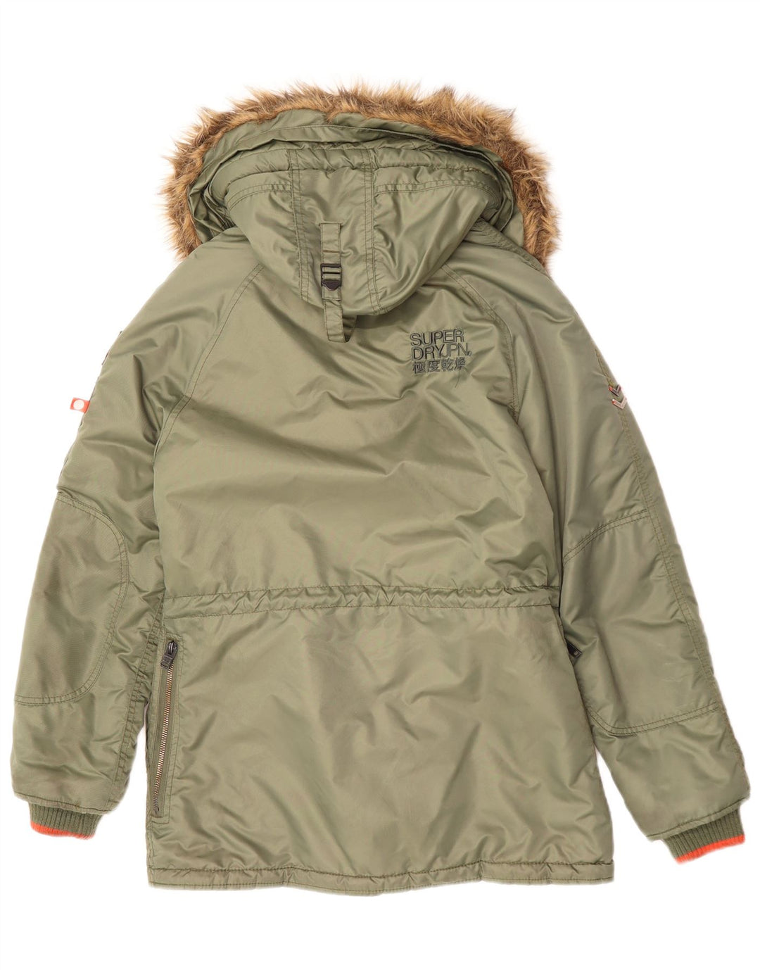 SUPERDRY Chaqueta parka con capucha para hombre UK 36 Small Green Nylon
