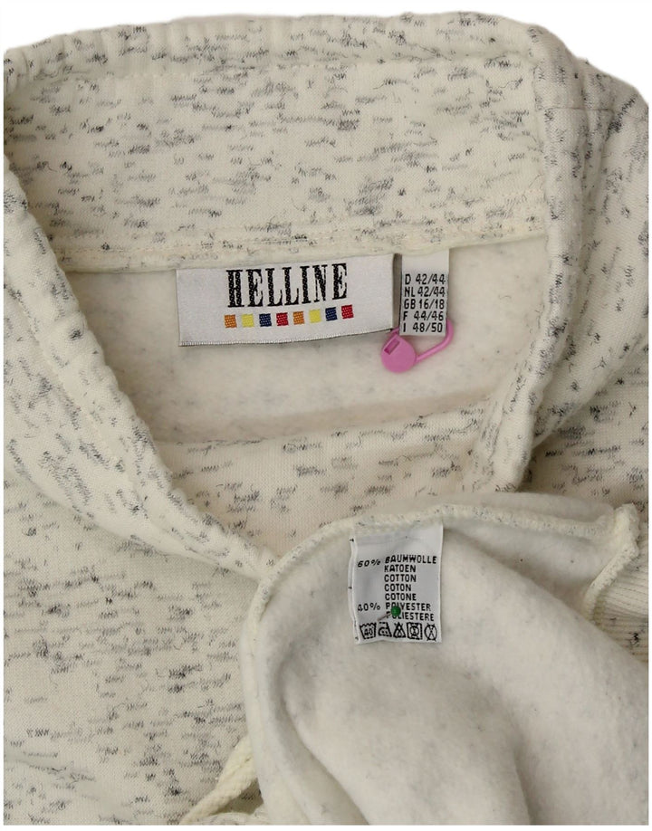 HELLINE Sudadera para Mujer Jersey UK 40/40 XL Algodón Moteado Blanco