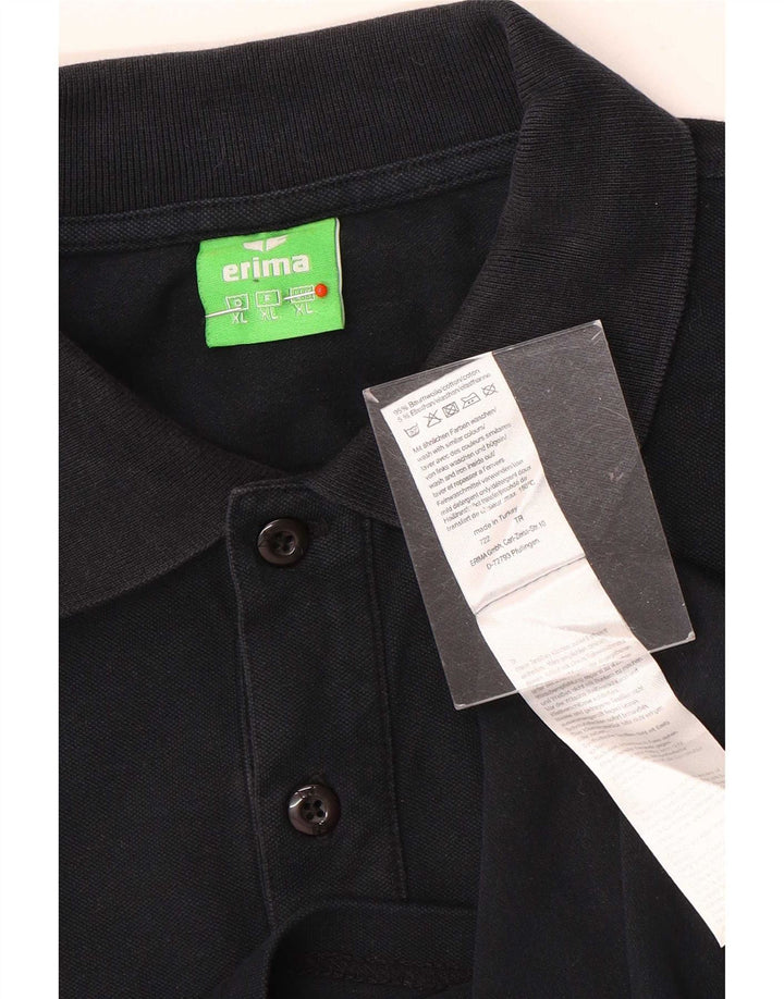 Erima Polo gráfico para hombre XL Algodón negro