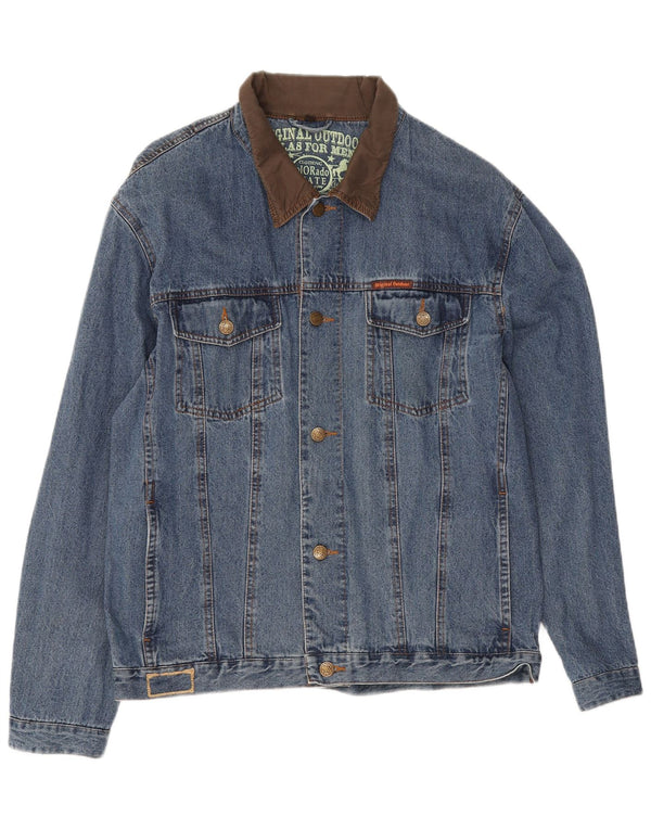 Atlas For Men Chaqueta vaquera para hombre UK 40 Grande Algodón azul