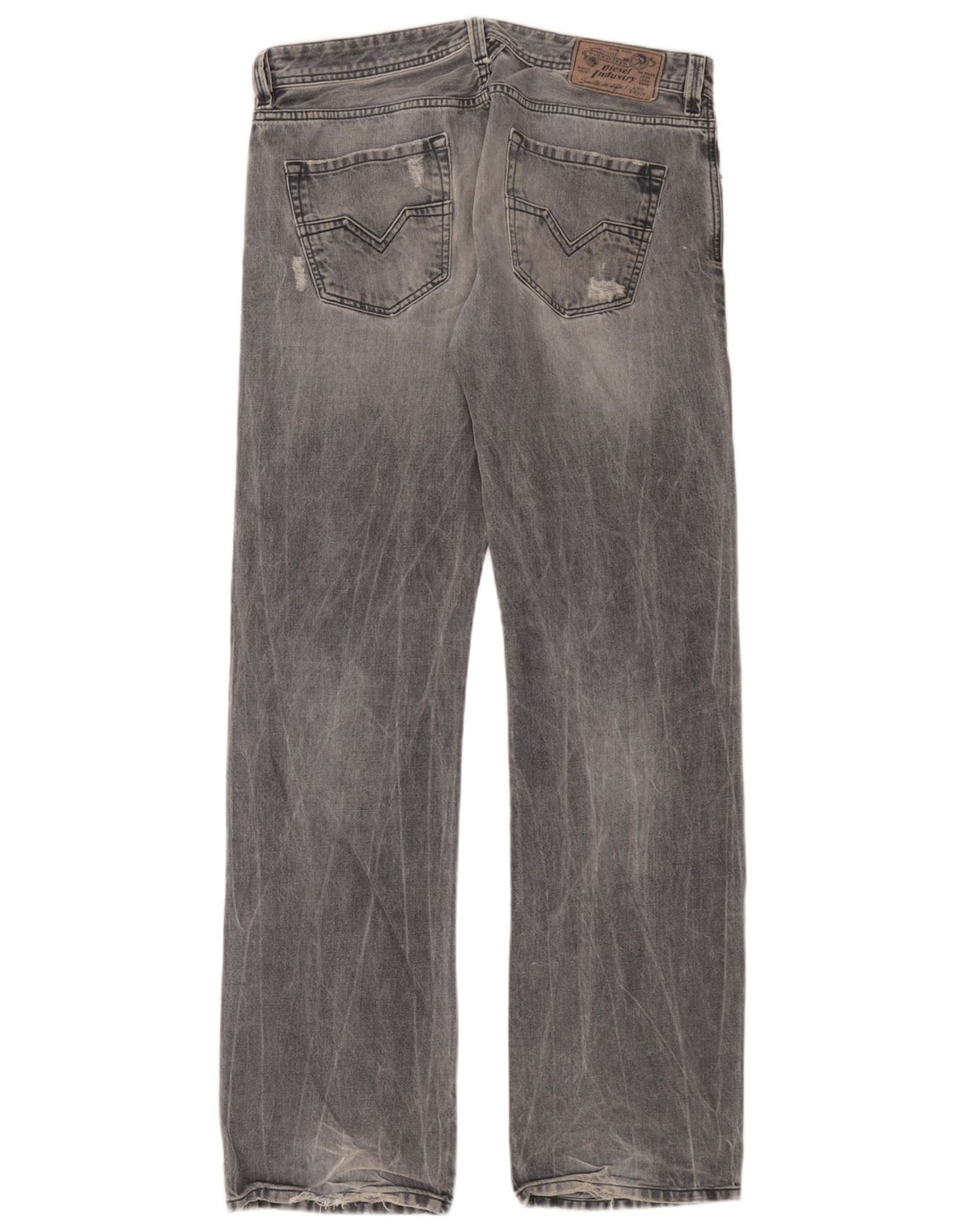 Diesel Jeans Rectos Cargo Desgastados Para Hombre W32 L34 Algodón Azul