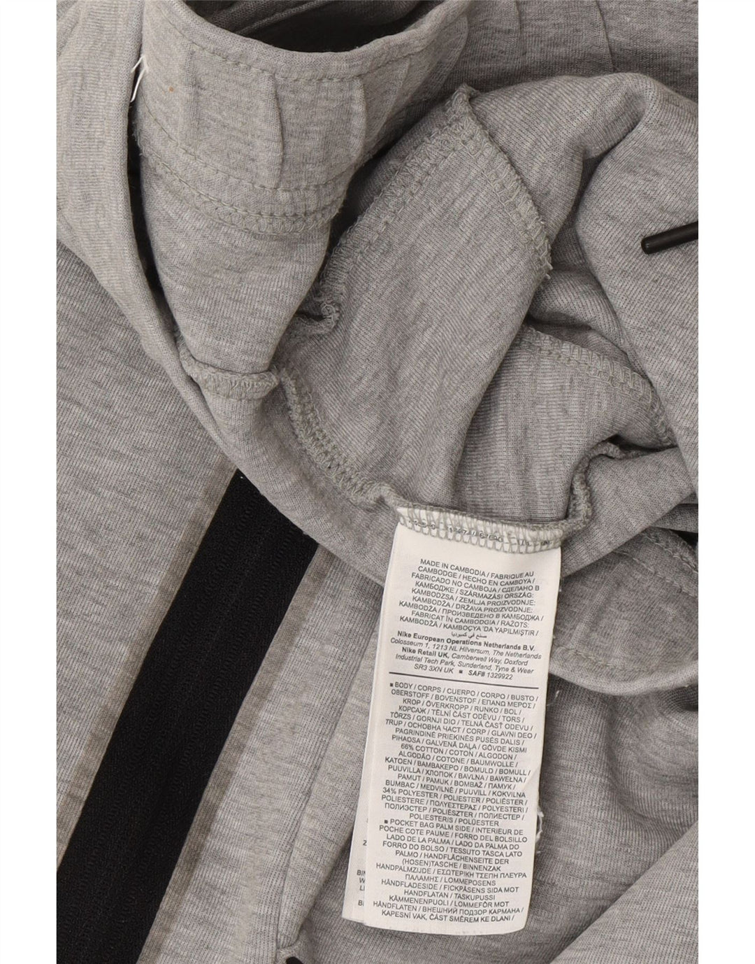 Pantalón De Chándal Nike Hombre Joggers Gris Medio Algodón