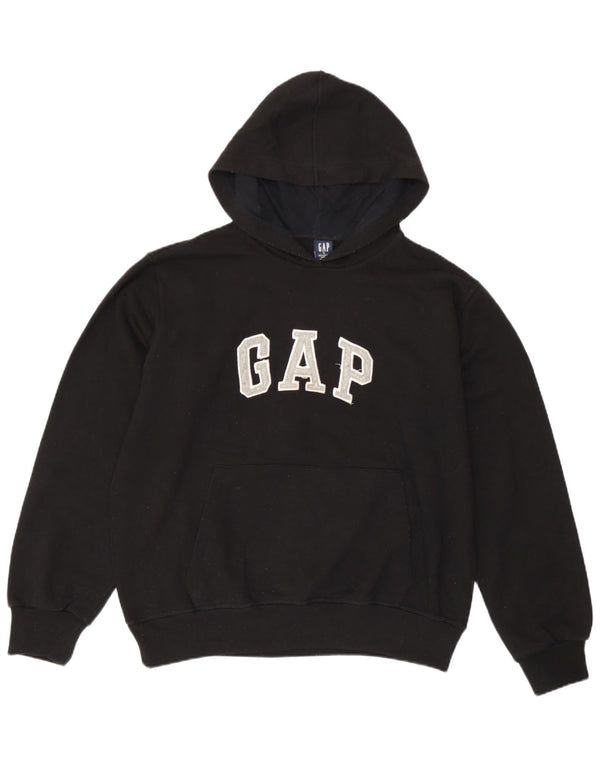 Gap - Sudadera con capucha para mujer, diseño gráfico, talla grande, algodón negro