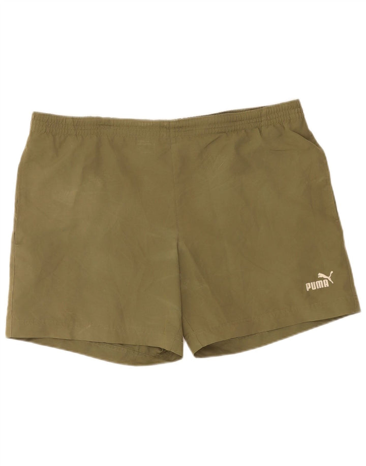 Puma - Pantalones cortos deportivos para hombre, talla grande, color caqui