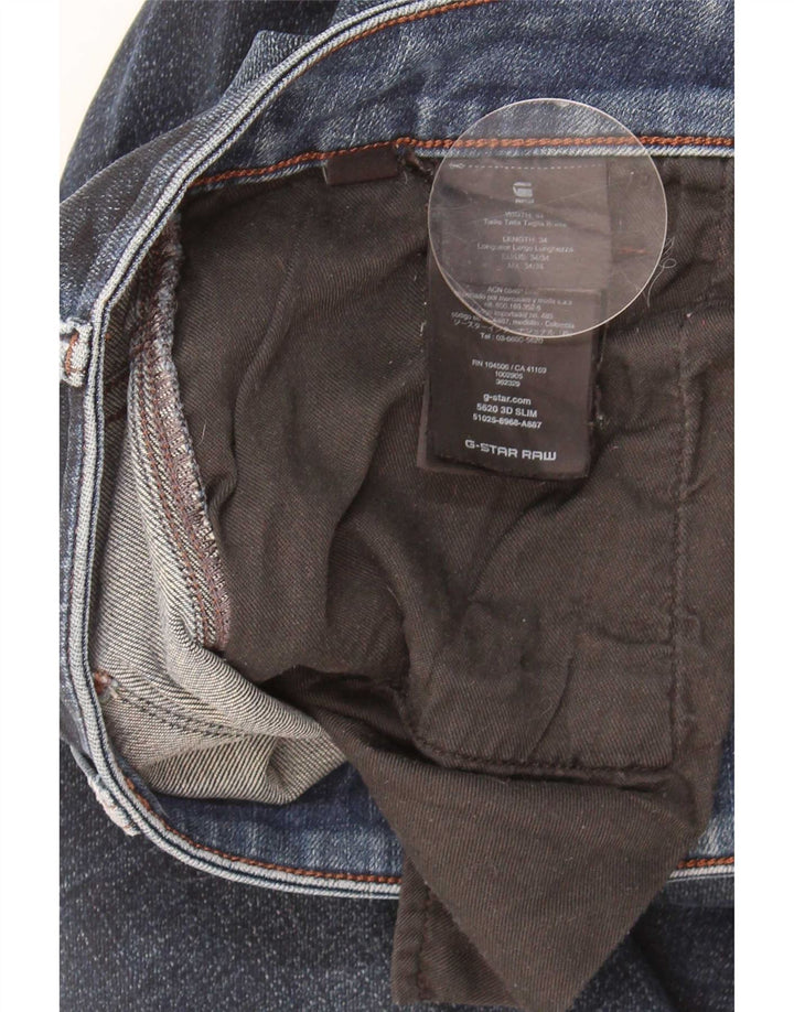 Vaqueros ajustados para hombre G-Star W34 L34 Algodón azul marino