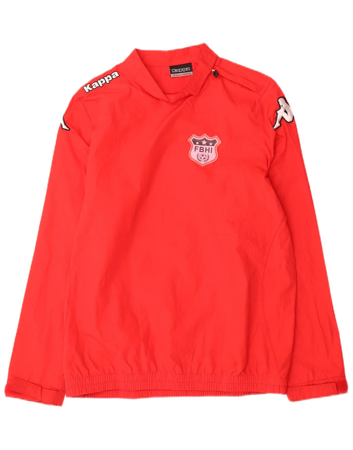 Kappa Camiseta de chándal para niños con gráfico y cremallera en el cuello 13-14 años Rojo