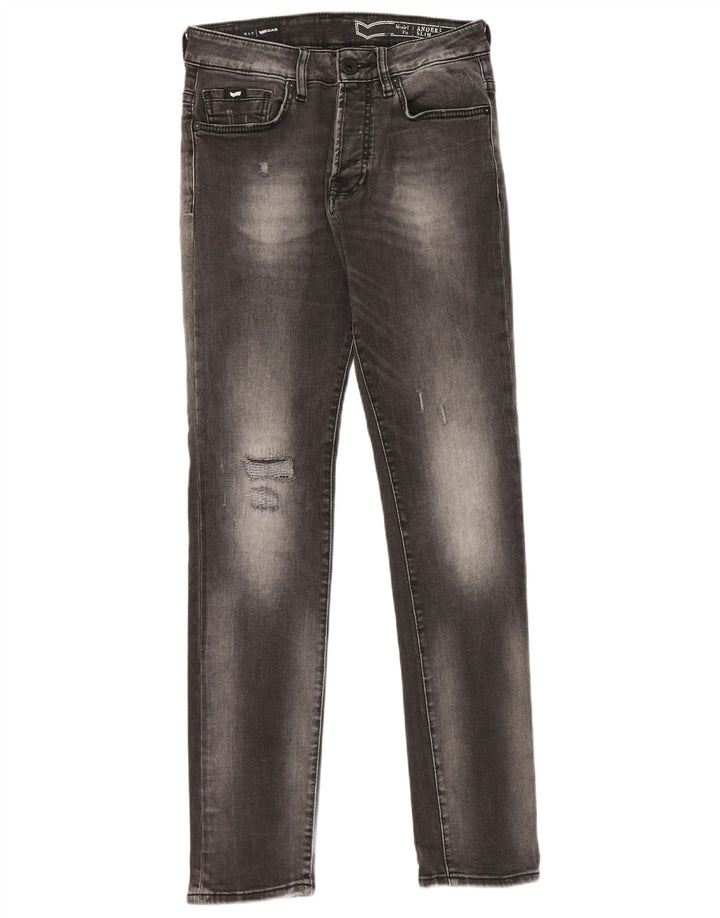 Gas Hombre Anders Vaqueros Slim Desgastados W30 L32 Algodón Gris