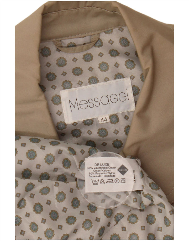 Vintage mujer oversize impermeable EU 44 XL algodón beige