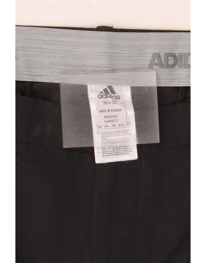 Pantalón chino recto Adidas para hombre W36 L32 Poliéster negro