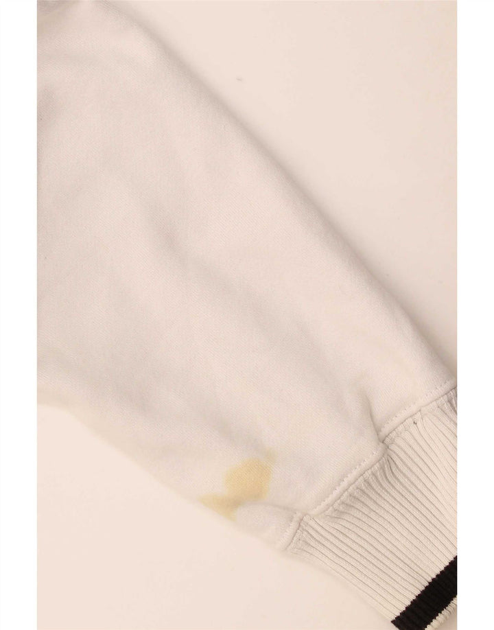 Rip Curl Hombre Gráfico Zip Sudadera Con Capucha Suéter Pequeño Algodón Blanco