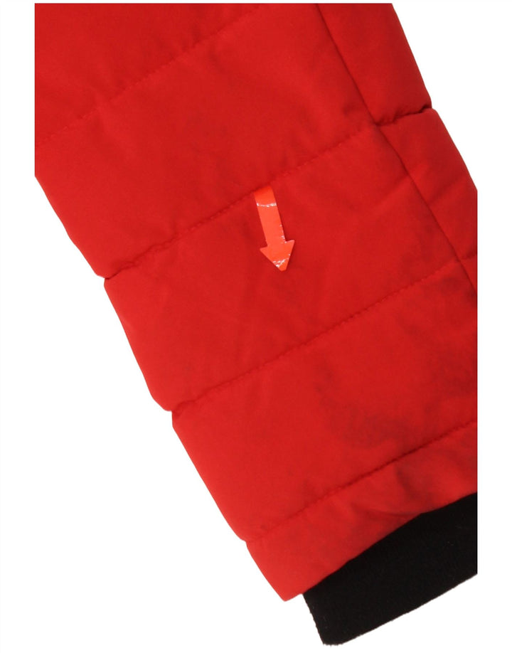 Superdry Chaqueta Acolchada Extragrande Con Capucha Para Mujer UK 10 Small Poliéster Rojo