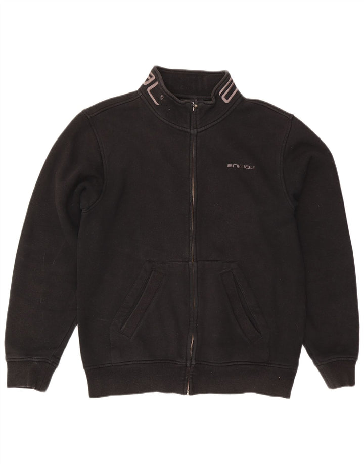 Chaqueta superior de chándal con gráfico Animal para hombre Algodón negro mediano
