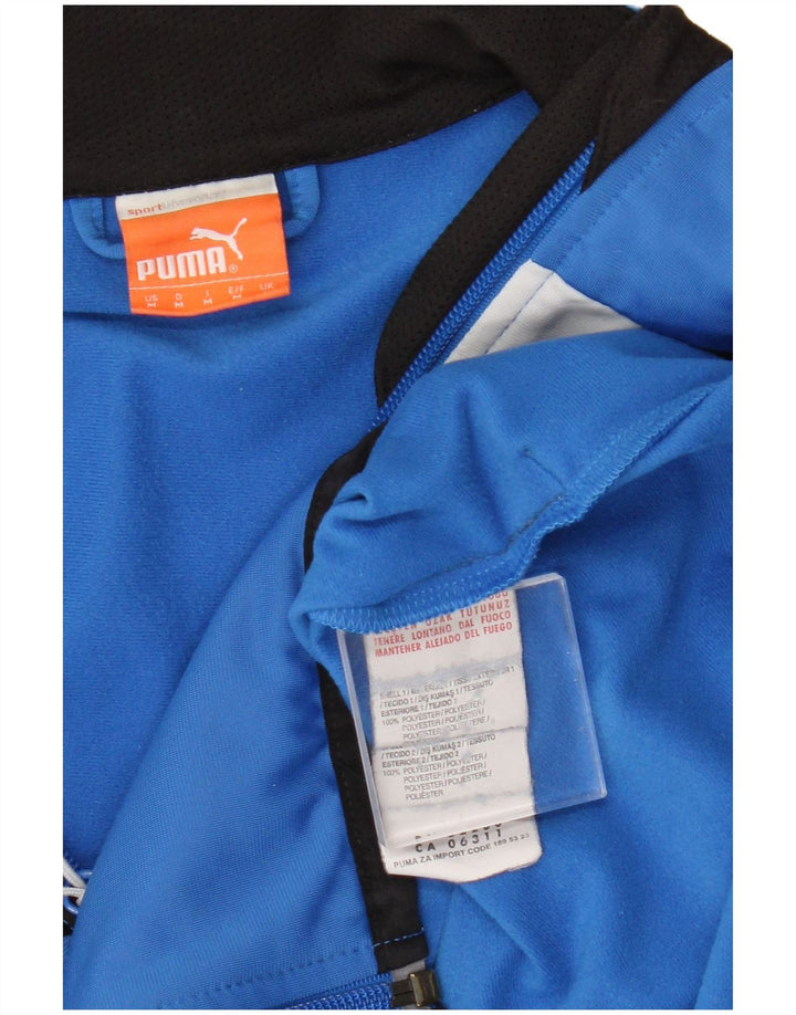 Puma Chaqueta De Chándal Superior Para Hombre Poliéster Color Block Azul Medio