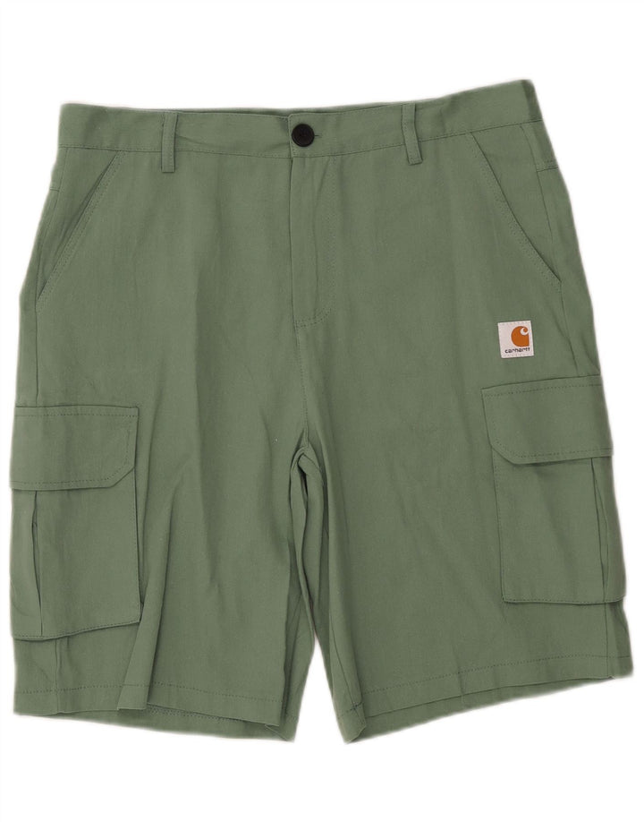 Carhartt Hombre Shorts Cargo Medianos W32 Verde