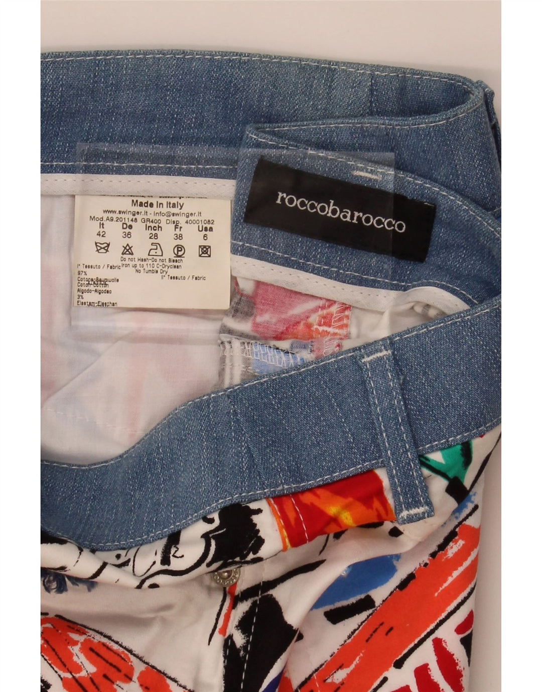 ROCCOBAROCCO Womens Straight Skirt IT42 Medium W30  Multicoloured Vintage Roccobarocco and Second-Hand Roccobarocco from Messina Hembry 