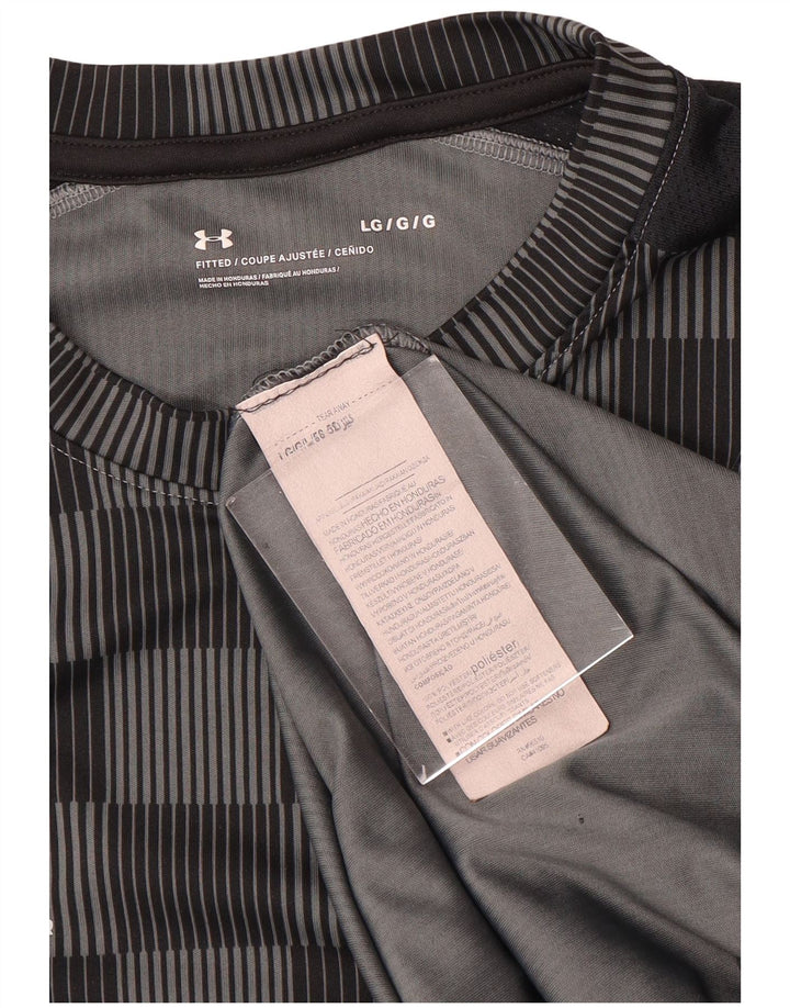 Under Armour Camiseta para hombre Top Large Grey Gingham Poliéster