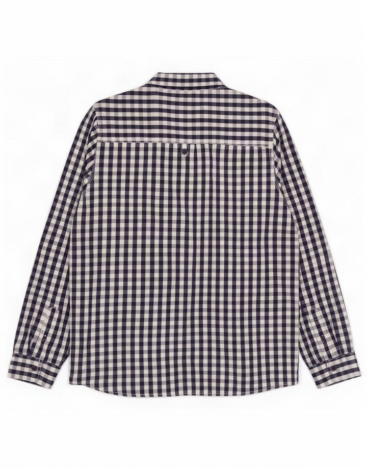 Weird Fish Camisa Hombre XL Azul Marino Algodón Vichy