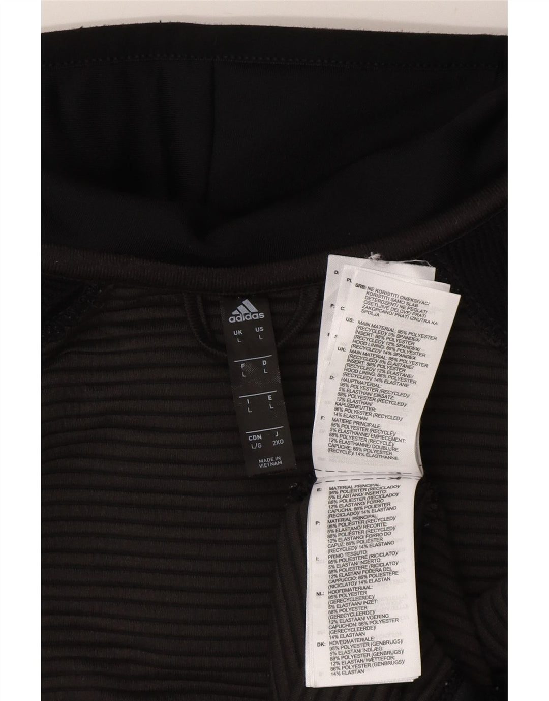 Adidas - Chándal con capucha para hombre, chaqueta superior, poliéster negro grande