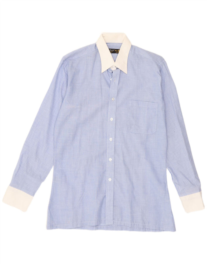 St. Bernard Camisa para hombre Talla 15 38 Azul medio Poliéster