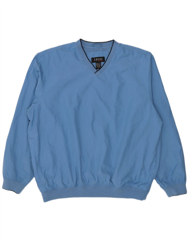 Izod Hombre Jersey Chándal Top Grande Poliéster Azul