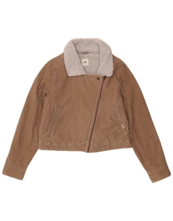 Vans Chaqueta Sherpa de Pana para Mujer UK 46 Grande Beige Colorblock Algodón