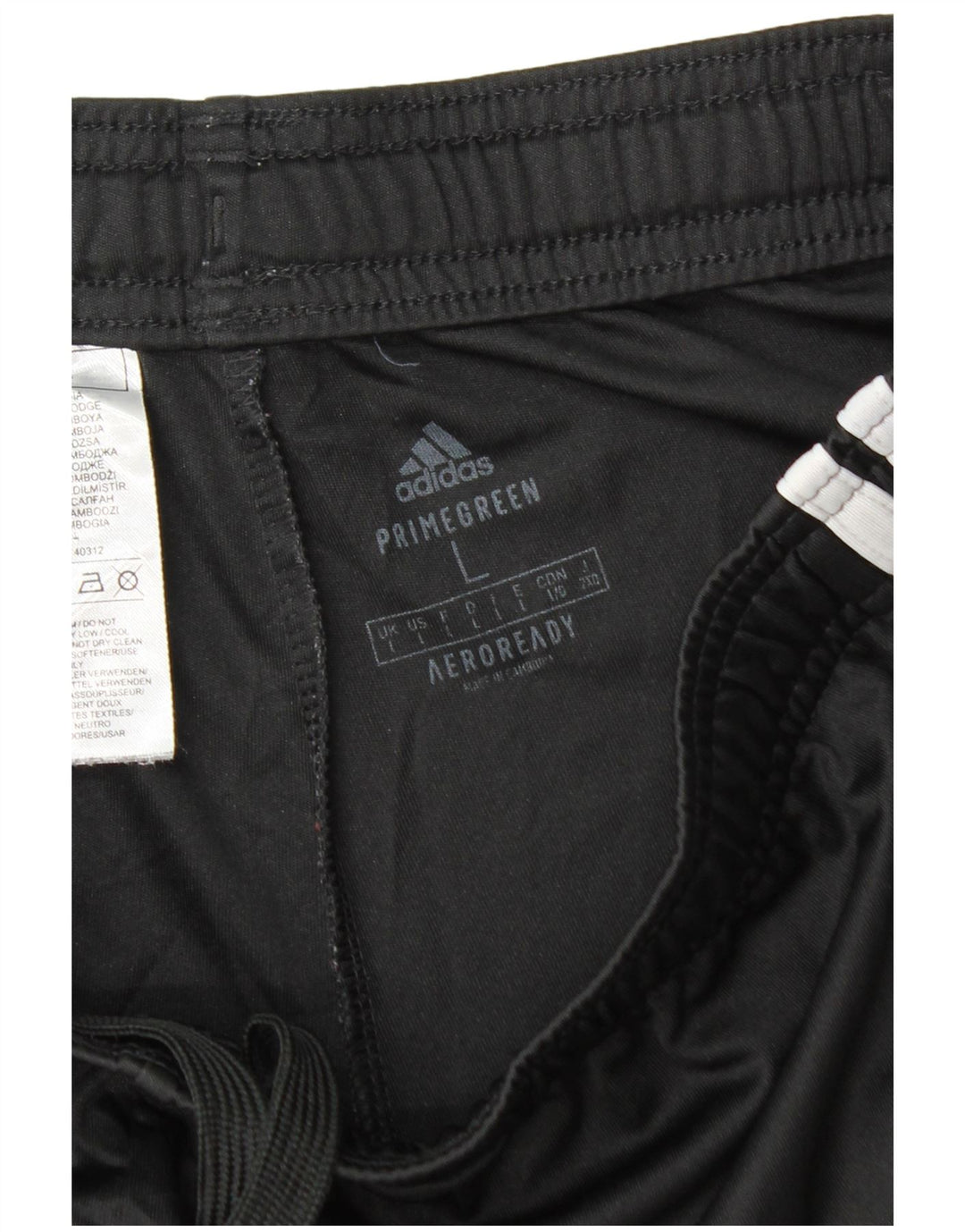 Adidas - Pantalones cortos deportivos Aeroready para hombre, tamaño grande, poliéster negro