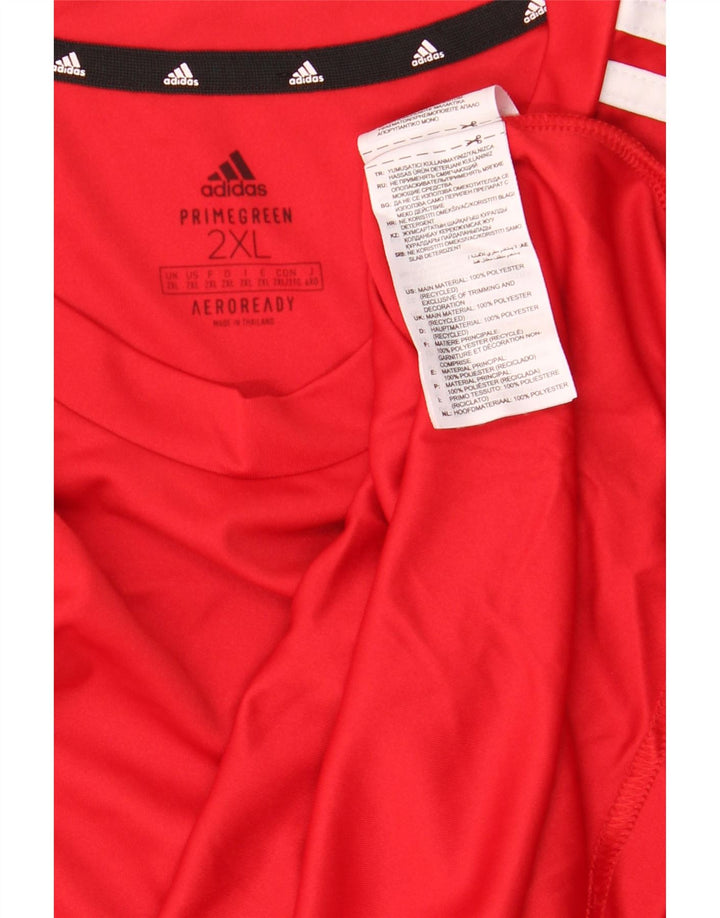 Adidas Camiseta Aeroready para hombre Top 2XL Poliéster rojo