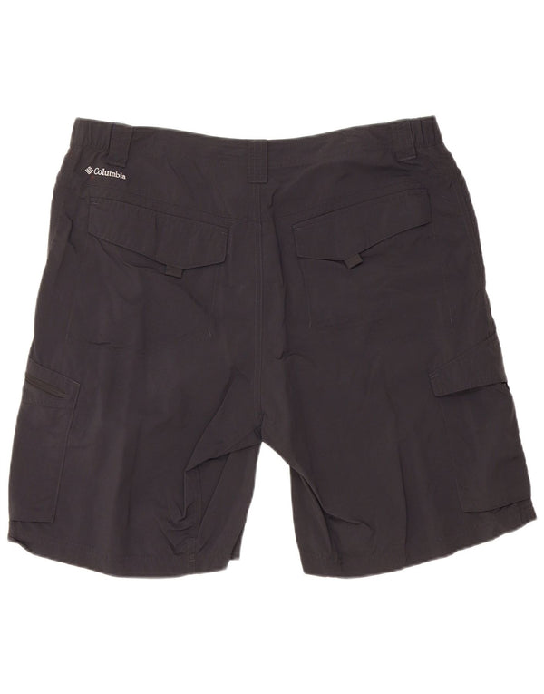 COLUMBIA Pantalones cortos cargo Omni-Shade para hombre W36 Nylon negro grande