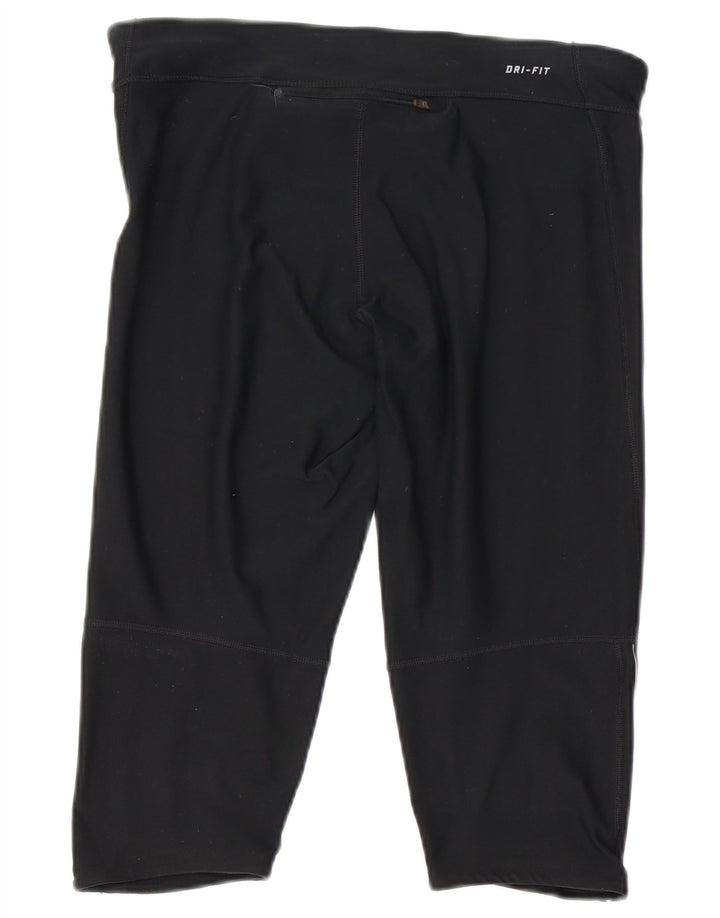 Nike - Leggings capri Dri Fit para mujer, talla 40, poliéster negro grande