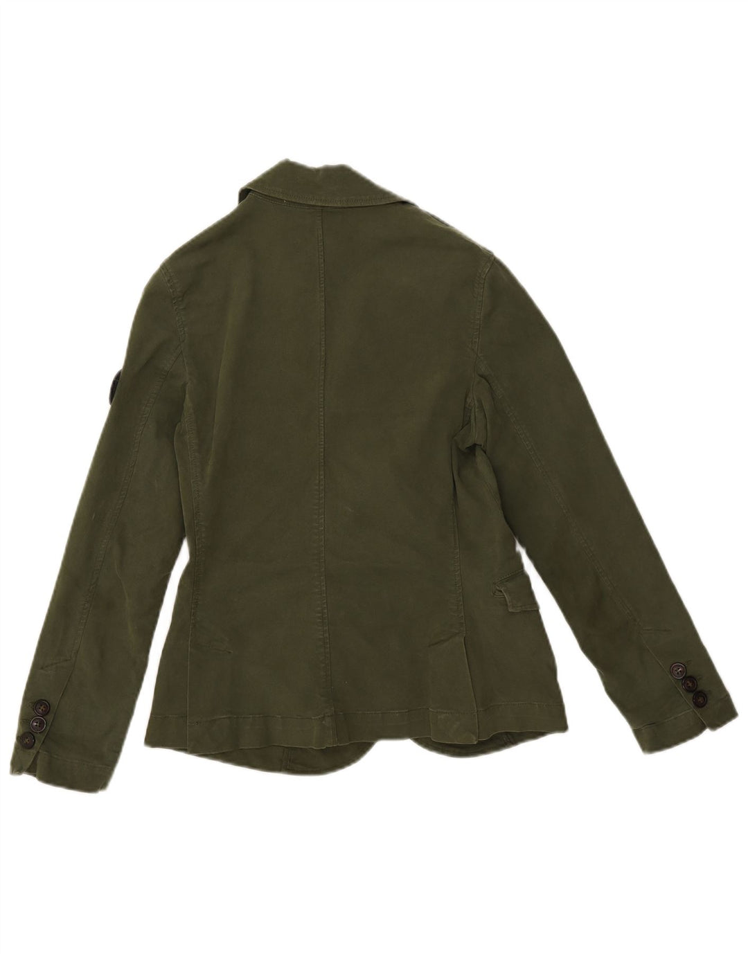 Avirex Chaqueta Blazer de 4 Botones para Mujer UK 6 XS Algodón Verde