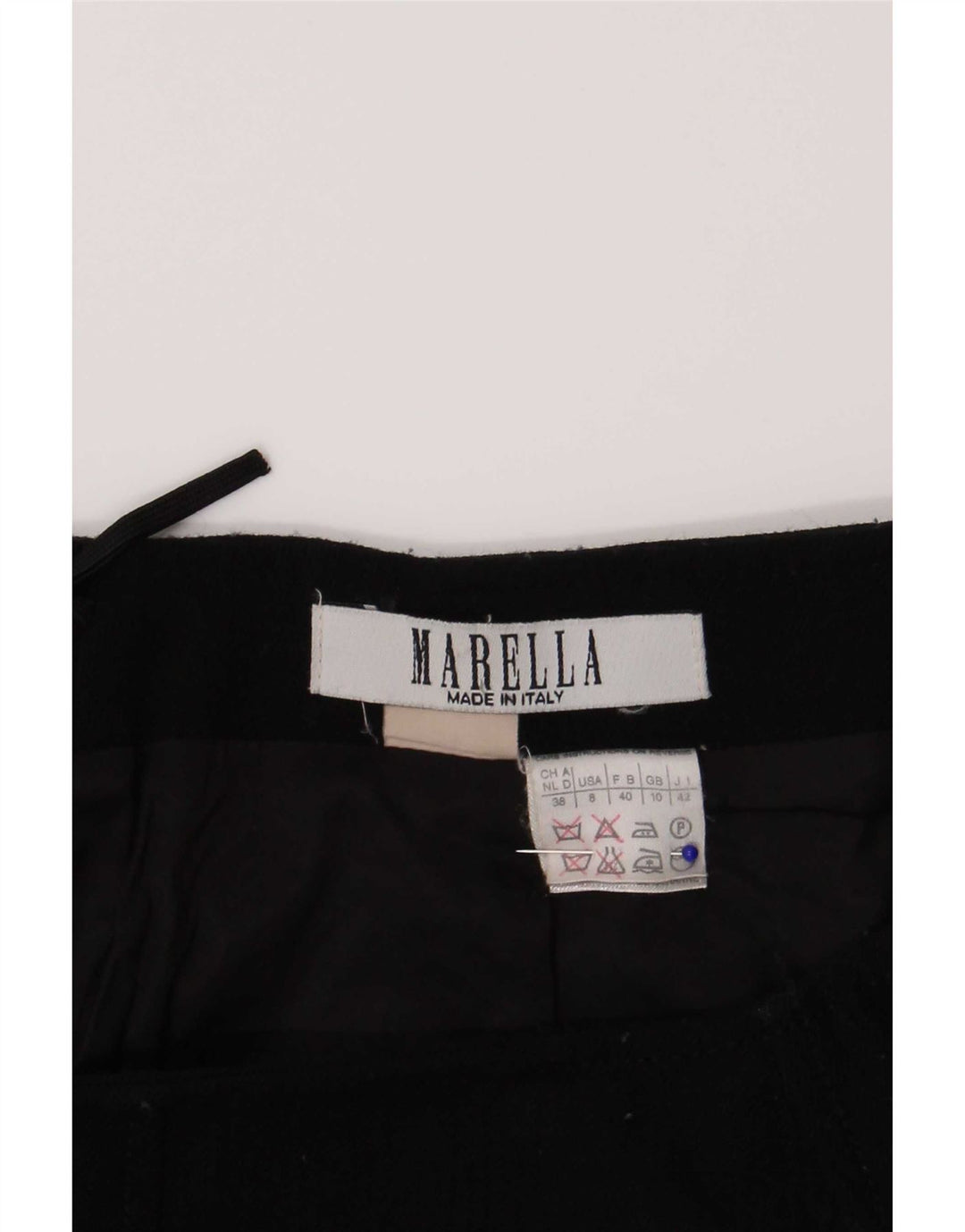 Marella Minifalda para Mujer UK 10 Small W26 Lana Negra