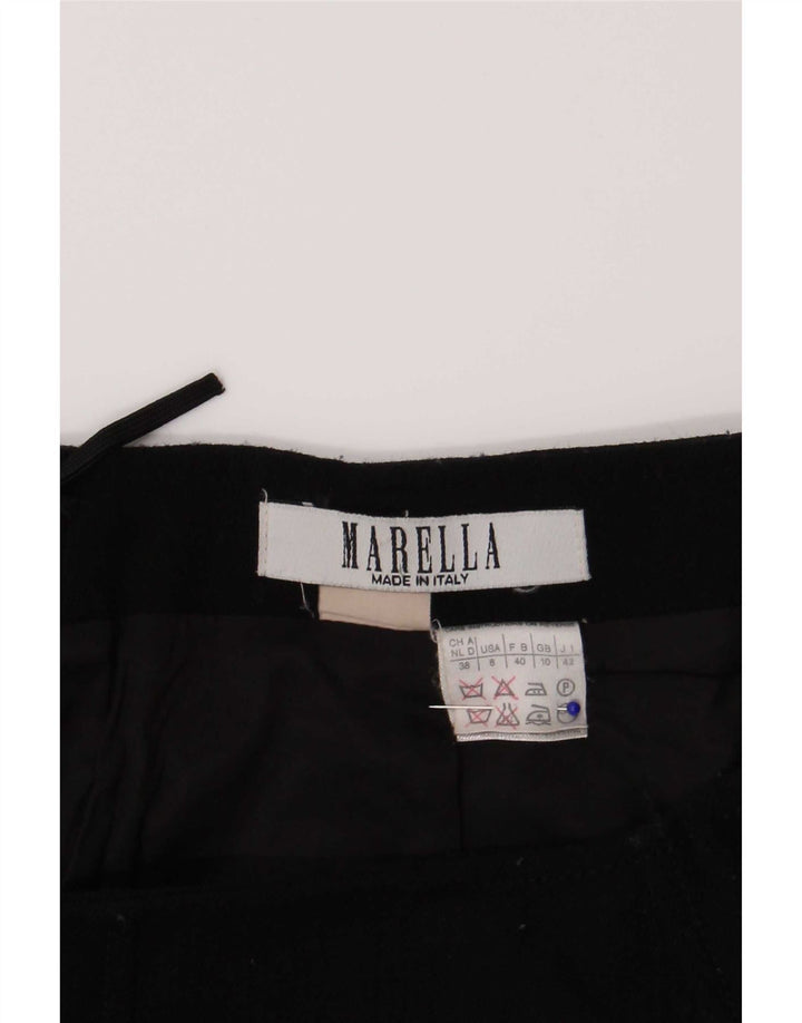 Marella Minifalda para Mujer UK 10 Small W26 Lana Negra