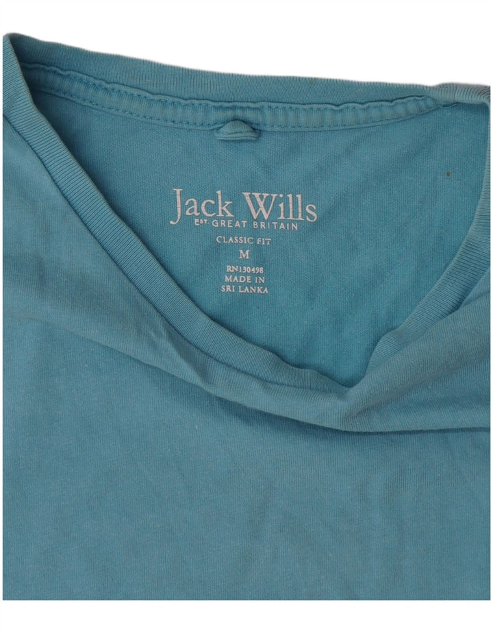Jack Wills - Camiseta de corte clásico para hombre, color azul medio, algodón