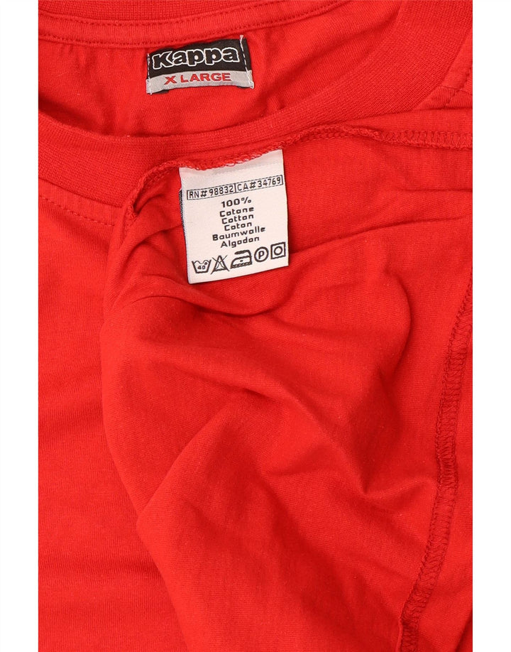 KAPPA Camiseta Hombre Top XL Rojo Algodón